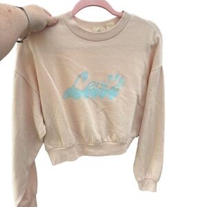 Levi's Logo Peach Cropped Crewneck‎ Sweatshirt XSmall